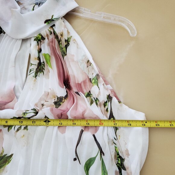 Ted Baker Harmony Fine Pleat Floral Maxi Dress Size 4 - Picture 12 of 16